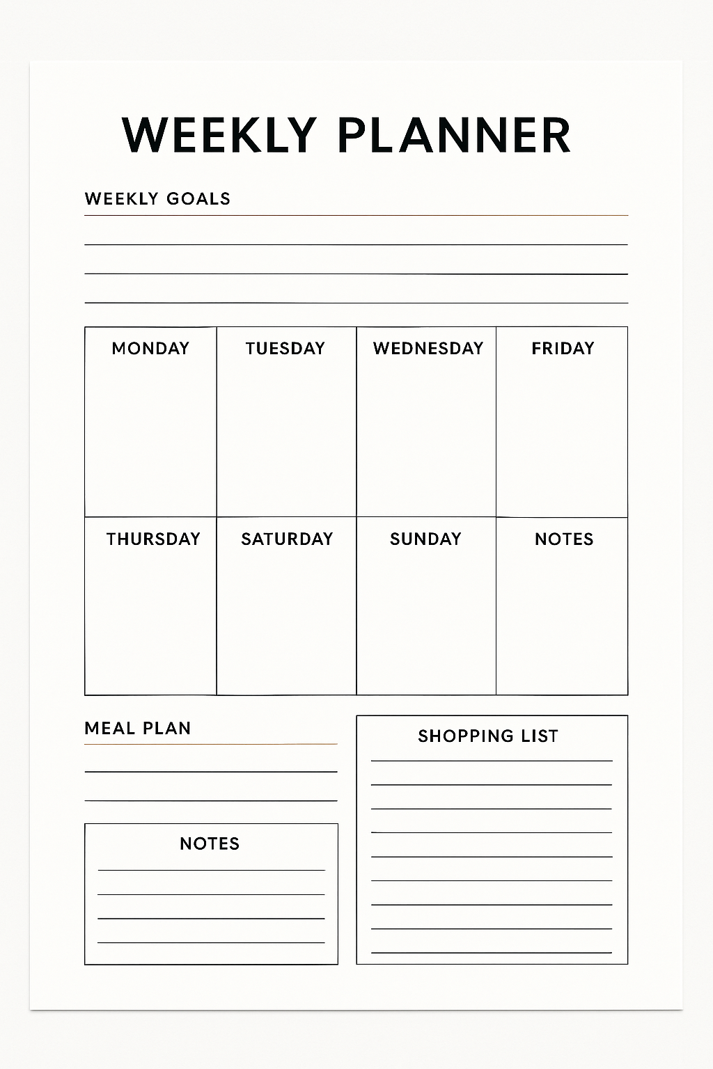 Weekly Planner