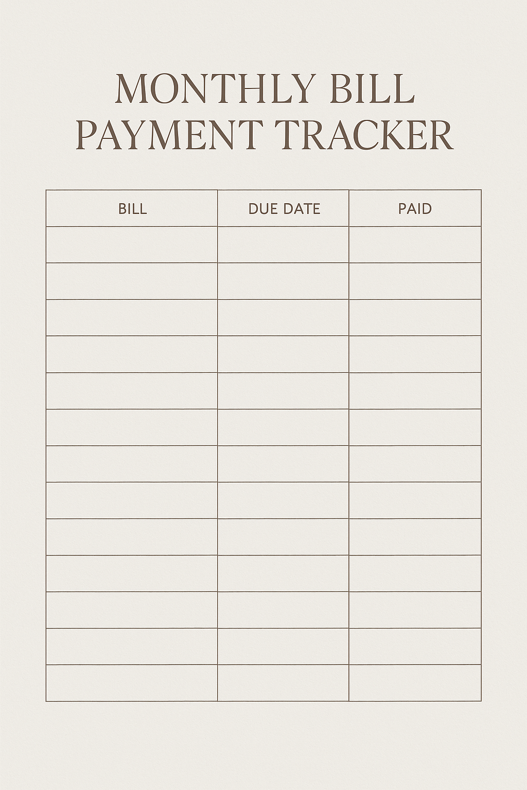 Bill Tracker