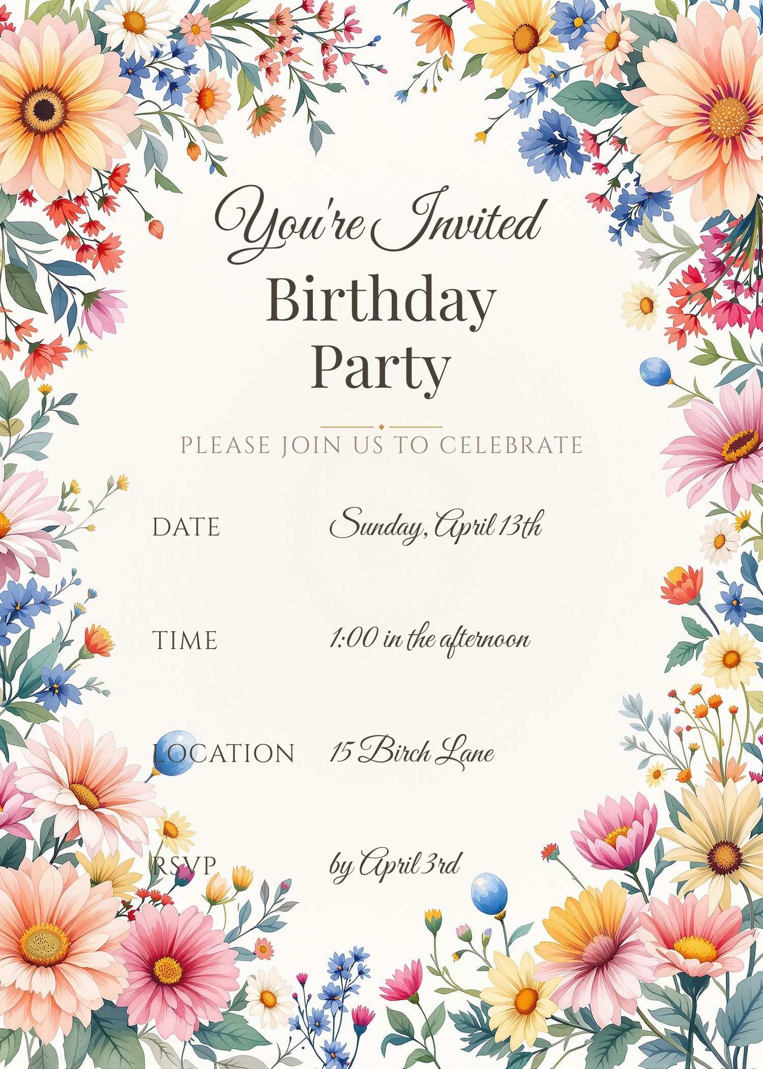 Birthday Invitation generator