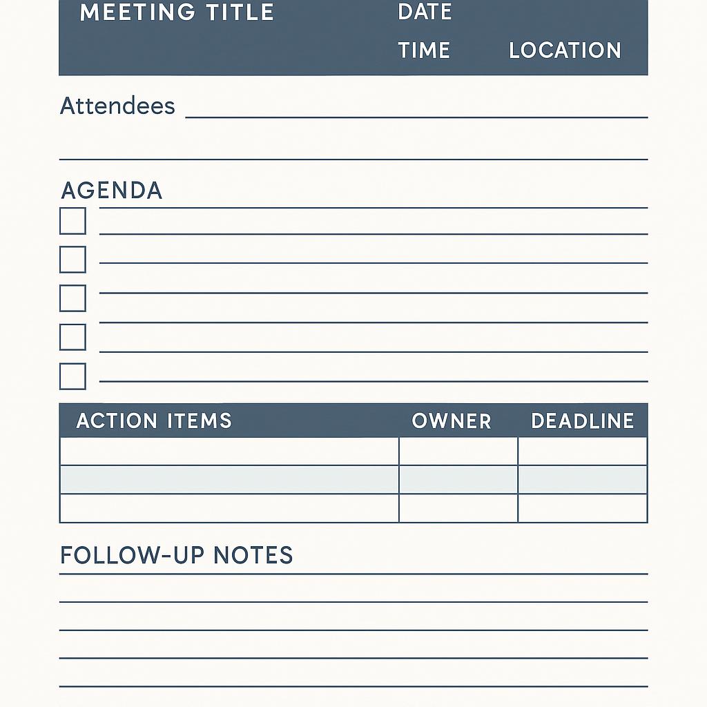 Meetings Planner generator