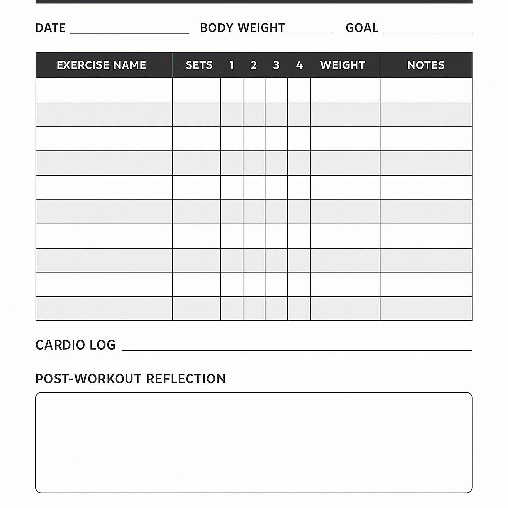 Fitness Journal generator