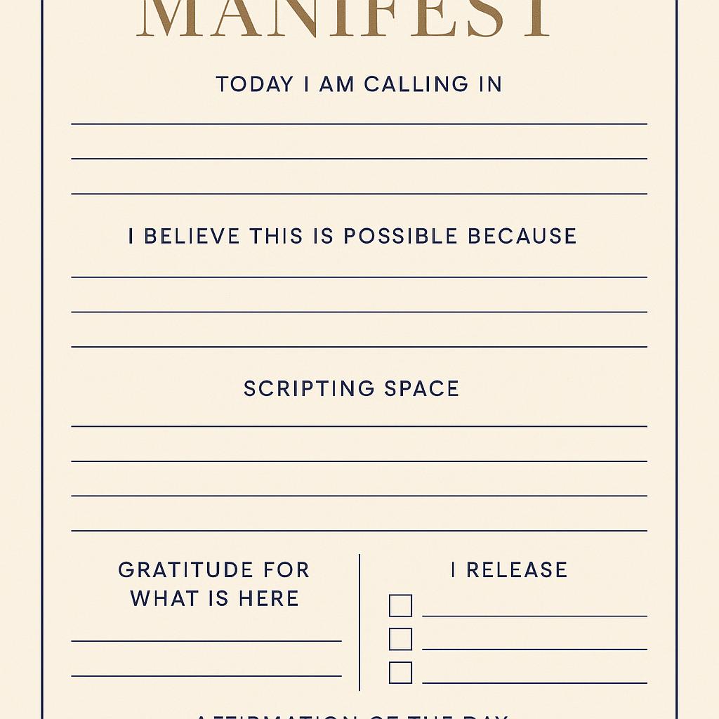 Manifestation Journal generator