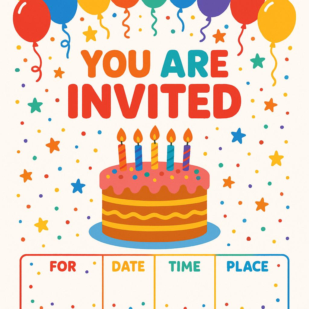 Kids Birthday Invites