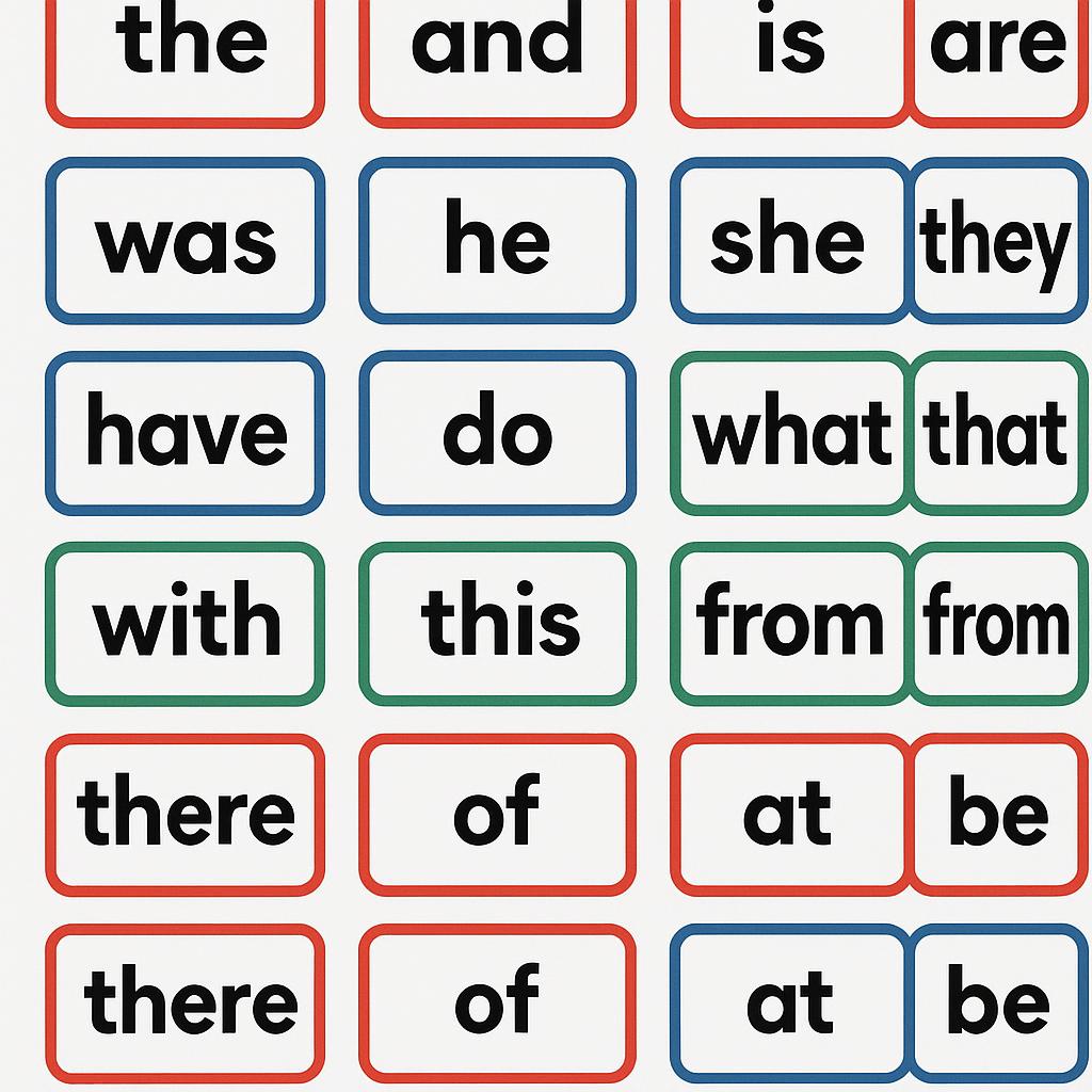 Sight Words Cards generator