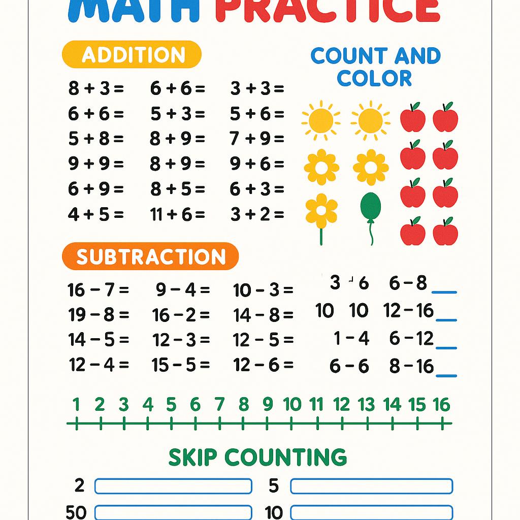 Math Worksheets generator