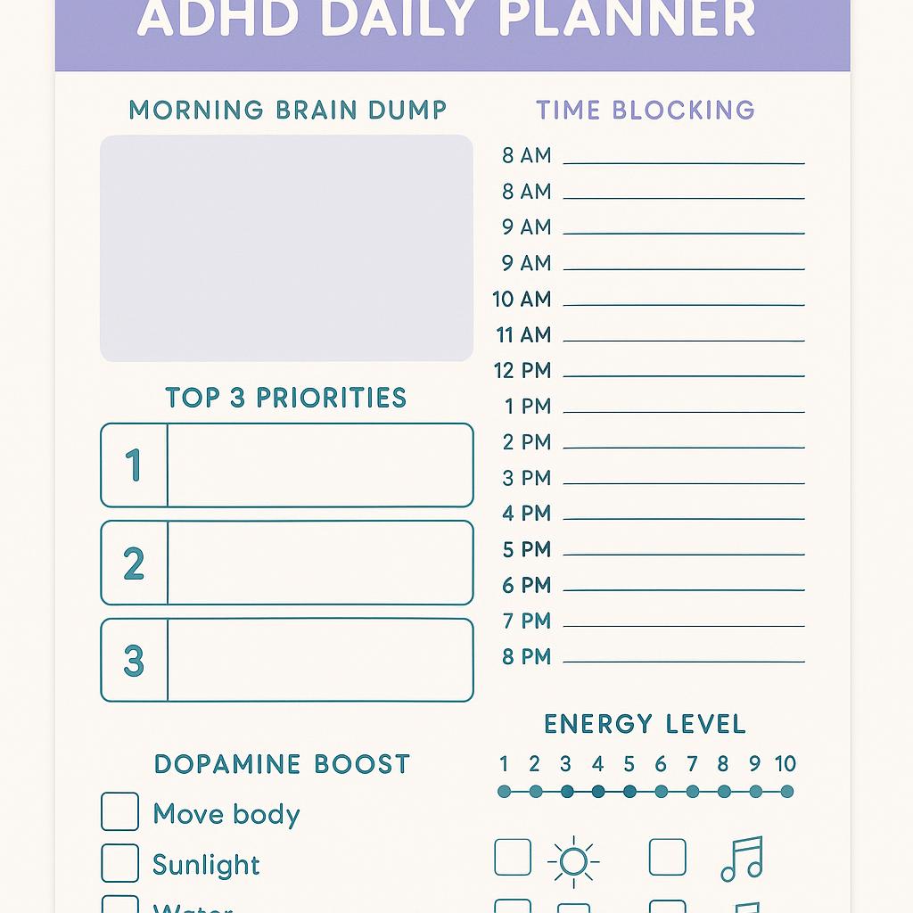 ADHD Planner generator