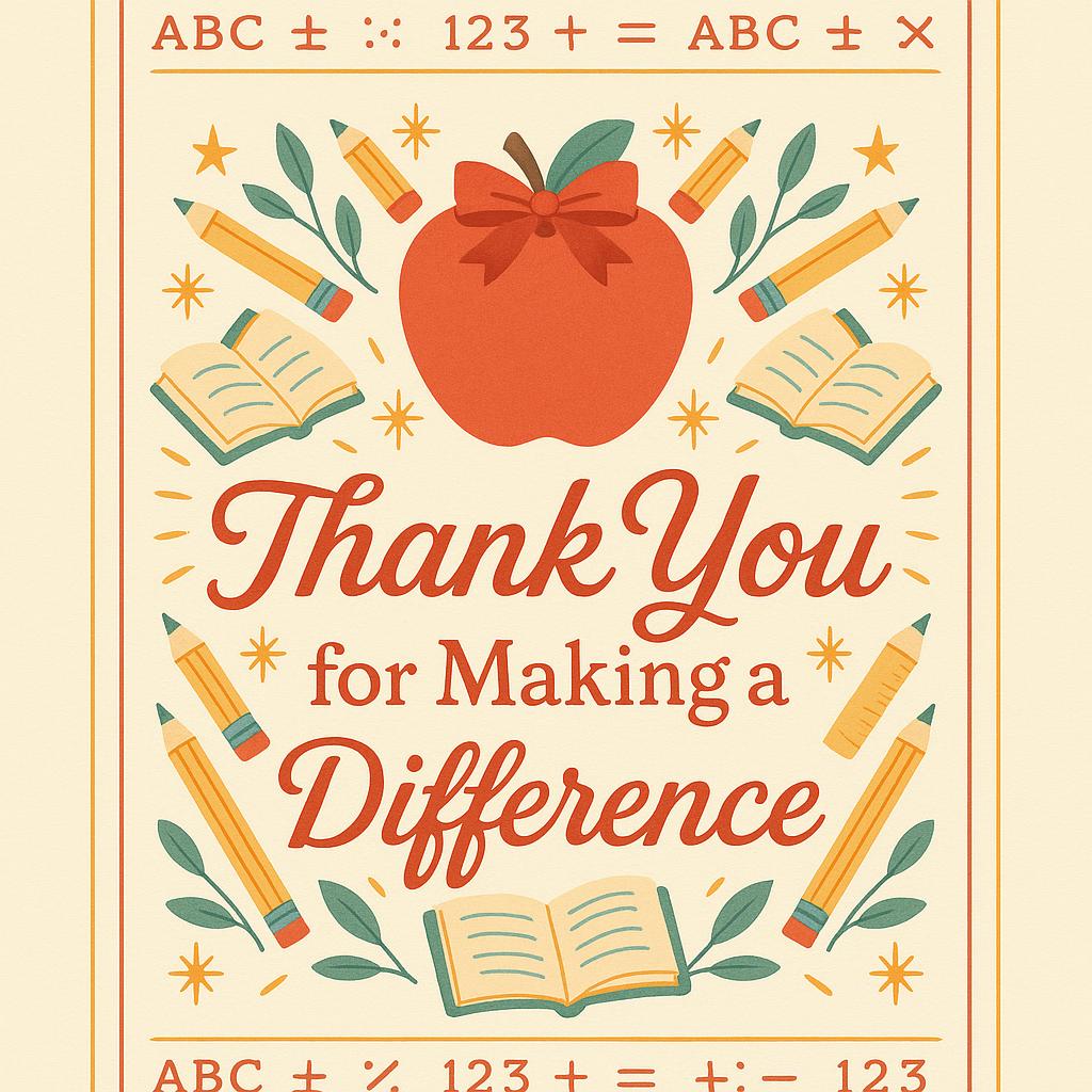 Teacher Appreciation Card generator