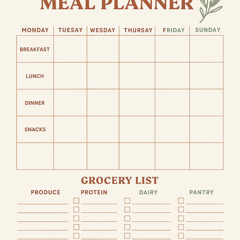 Meal Planner generator