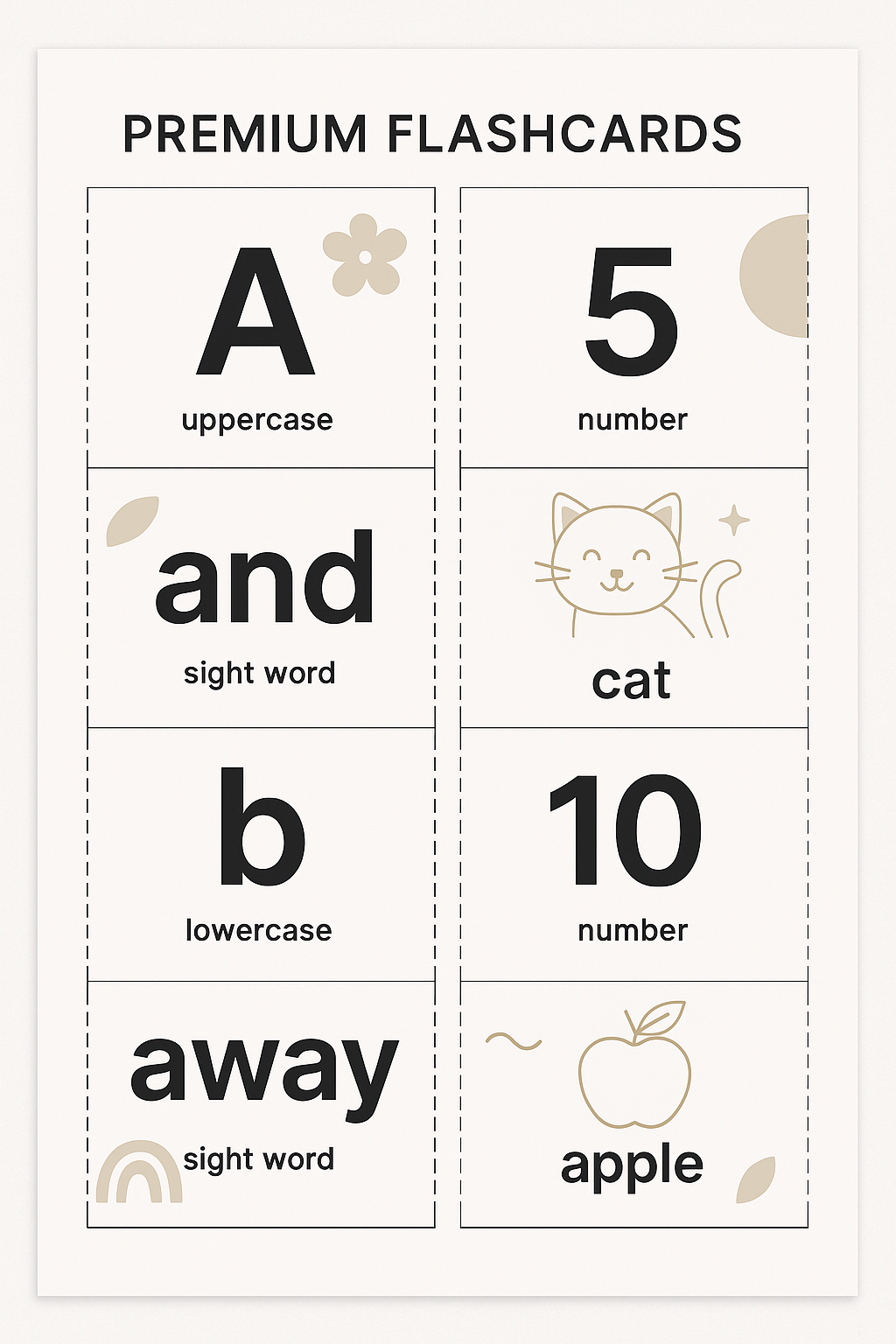 AI generated flashcards design — PromptlessPress