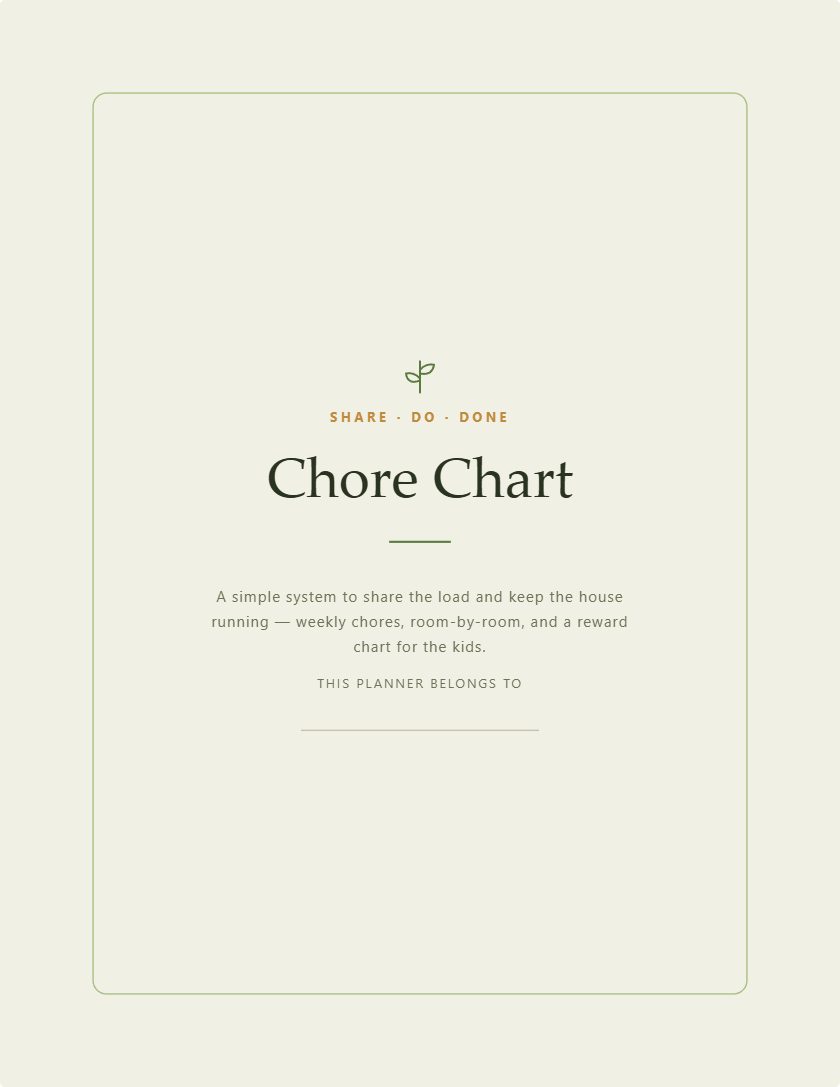 Chore Chart generator