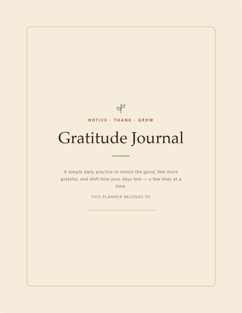 Gratitude Journal generator