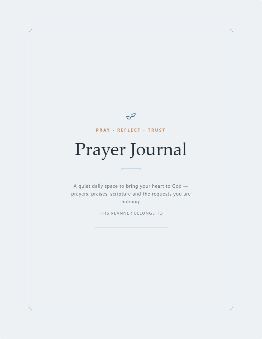 Prayer Journal generator