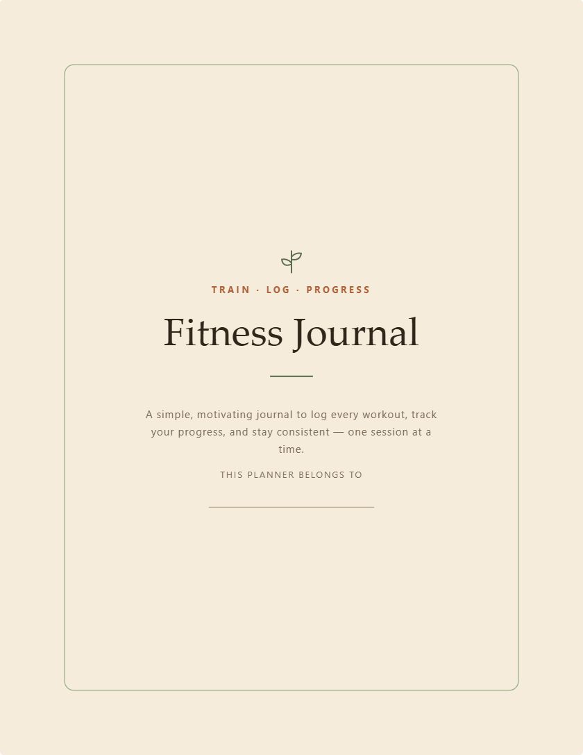 Fitness Journal generator