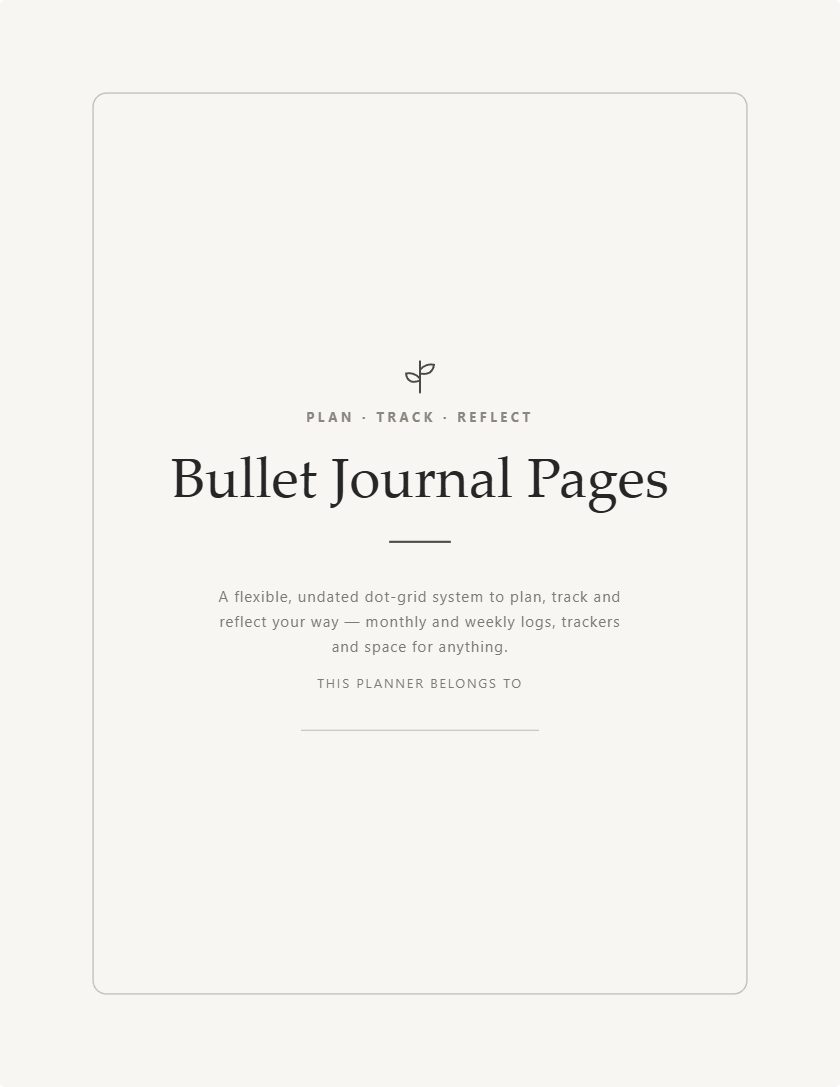 AI generated bullet journal pages design — PromptlessPress