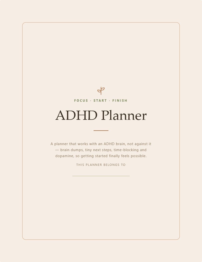 ADHD Planner generator
