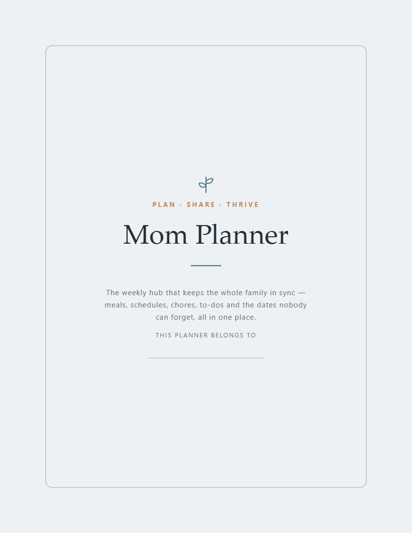 Mom Planner generator