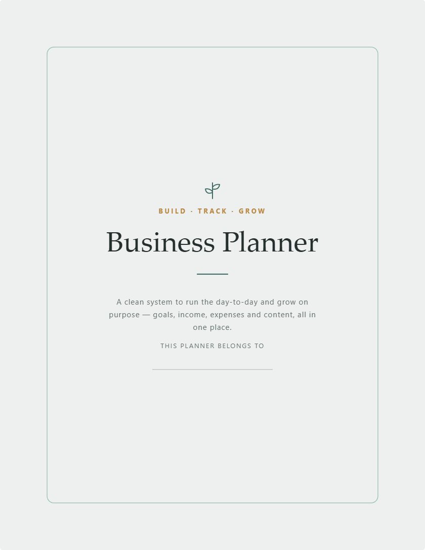 AI generated business planner design — PromptlessPress