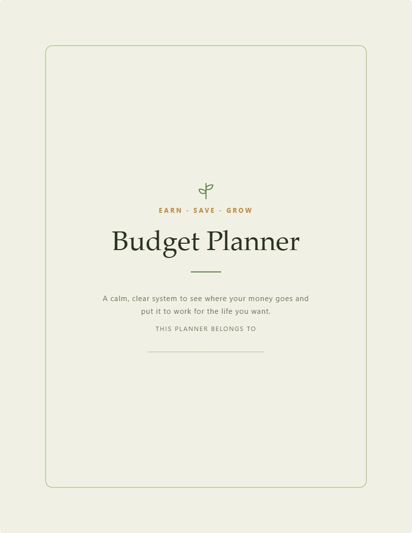AI generated budget planner design — PromptlessPress