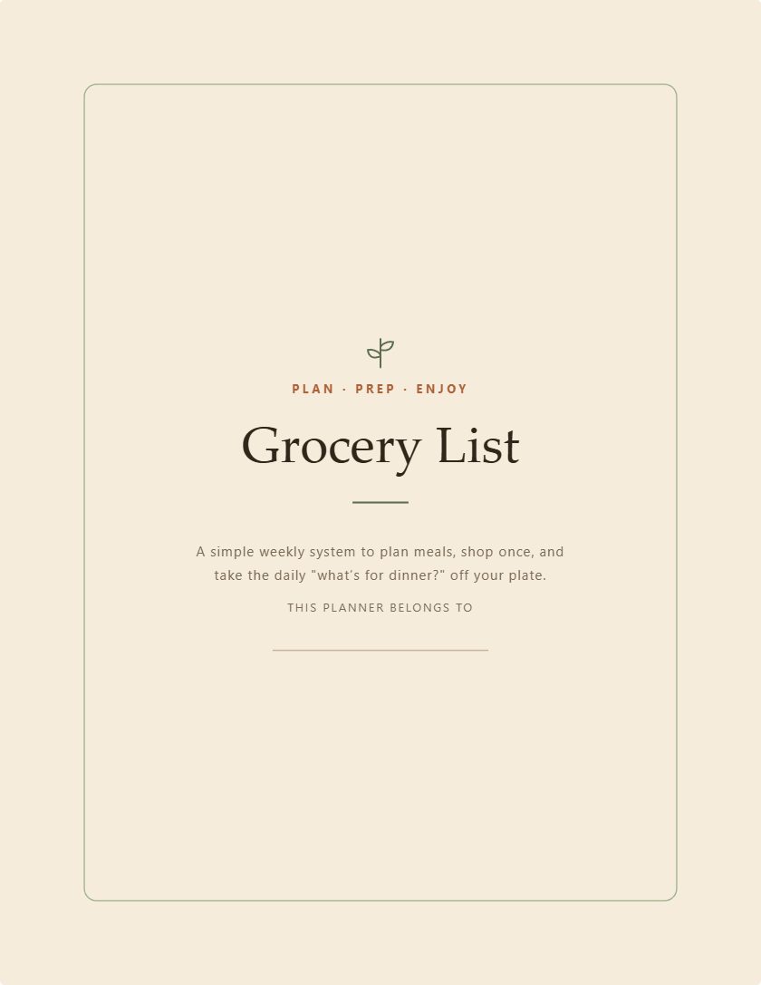 Grocery List generator