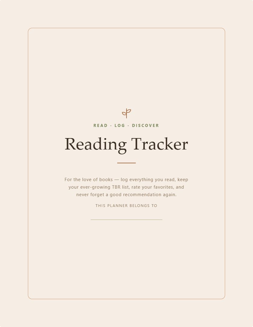 Reading Tracker generator
