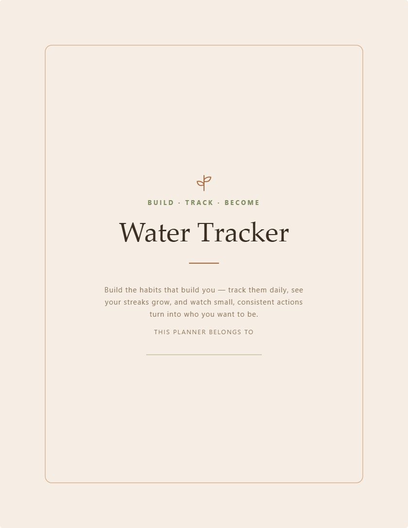 Water Tracker generator