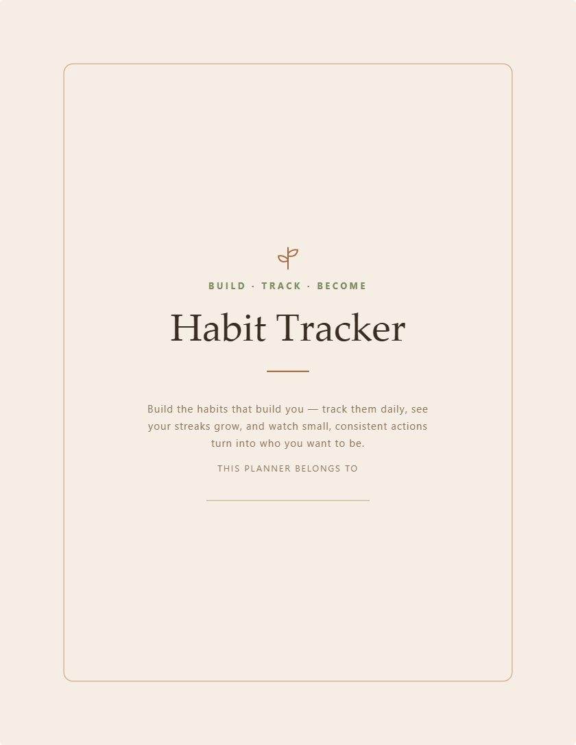 Habit Tracker generator