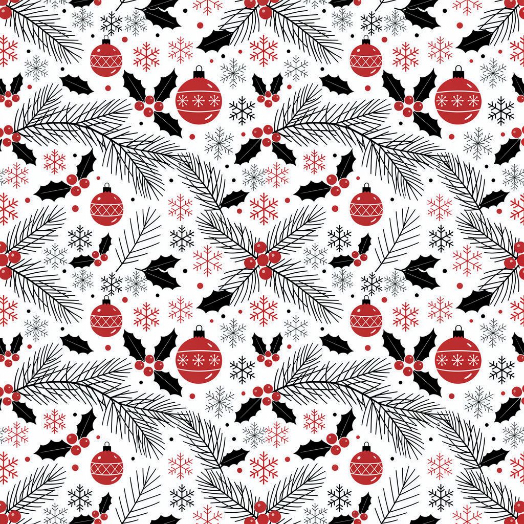 Christmas pattern made with PromptlessPress