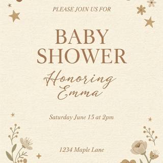Baby shower invite made with PromptlessPress